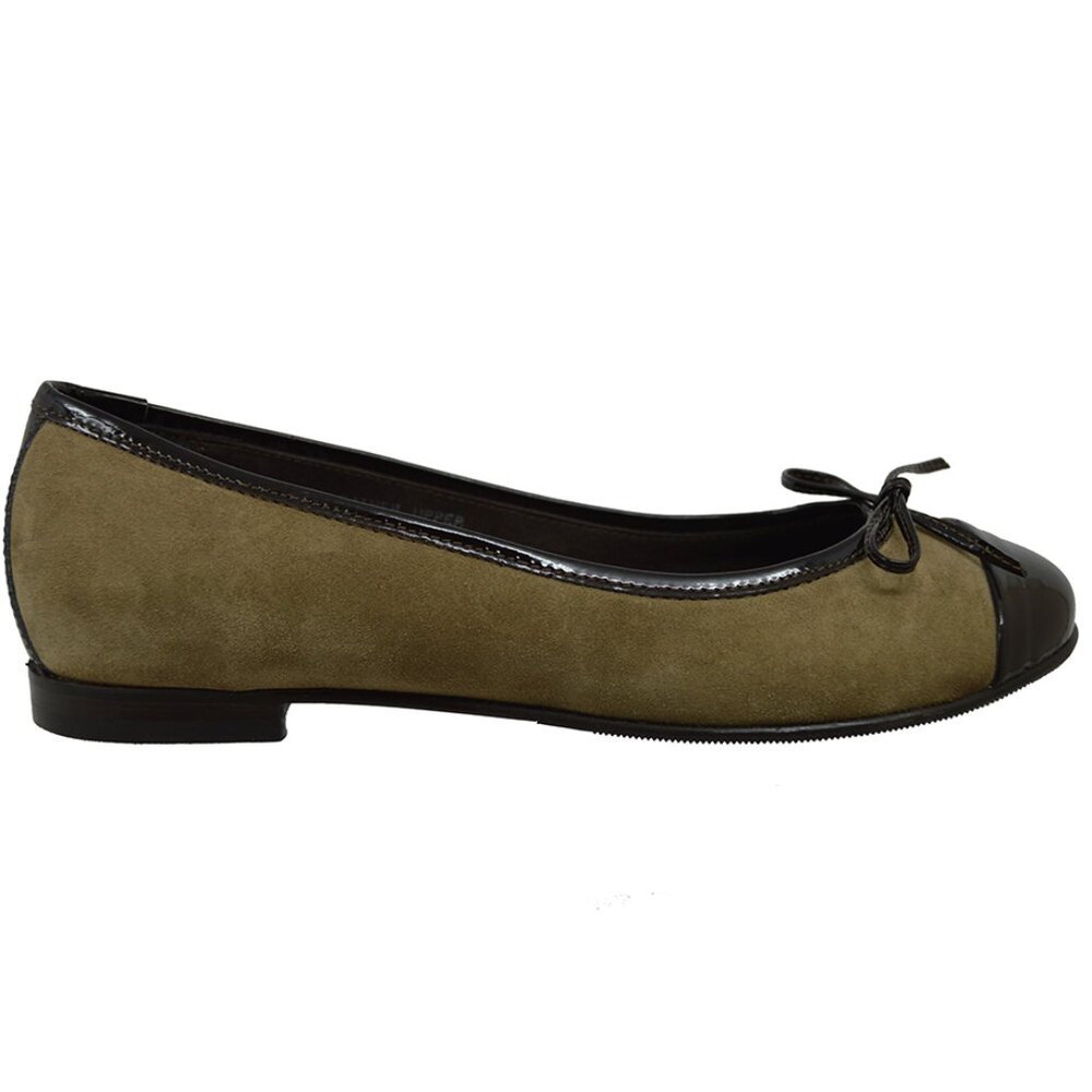 Calzoleria Toscana Ladies B977 Suede & Patent Brown